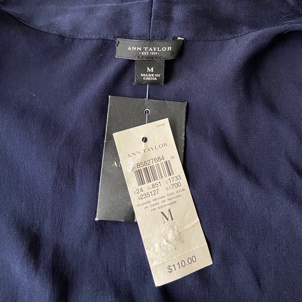 Ann Taylor Silk Pussy Bow Shirt - Picture 5 of 6